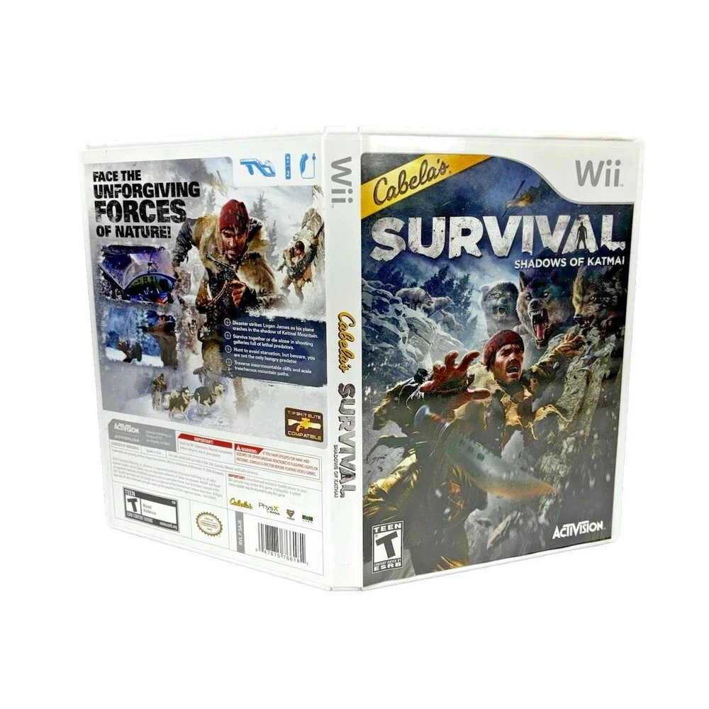 Cabela's Survival Shadows of Katmai Nintendo Wii 2011 Complete w/ Manual Tested